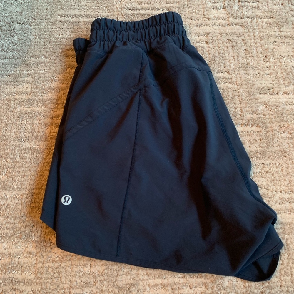 Navy Track That Mid-Rise Lined Short 5"